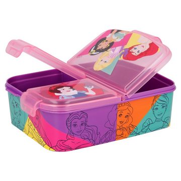 Disney Lunchbox Disney Princess Arielle Jasmin 2 tlg Set, Kunststoff Aluminium, (2-tlg), Brotdose 3 Kammern Alu-Trinkflasche