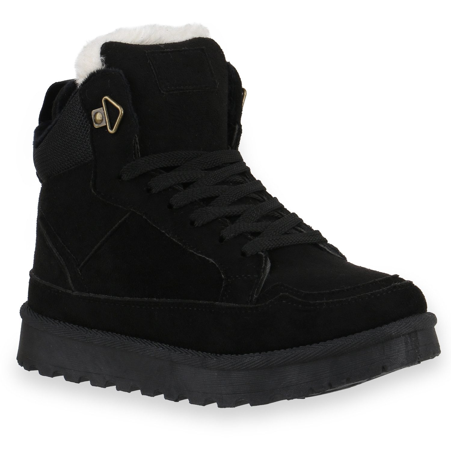 VAN HILL 841867 Sneaker Damen Warm Gefütterte Sneaker High Bequeme Profil-Sohle