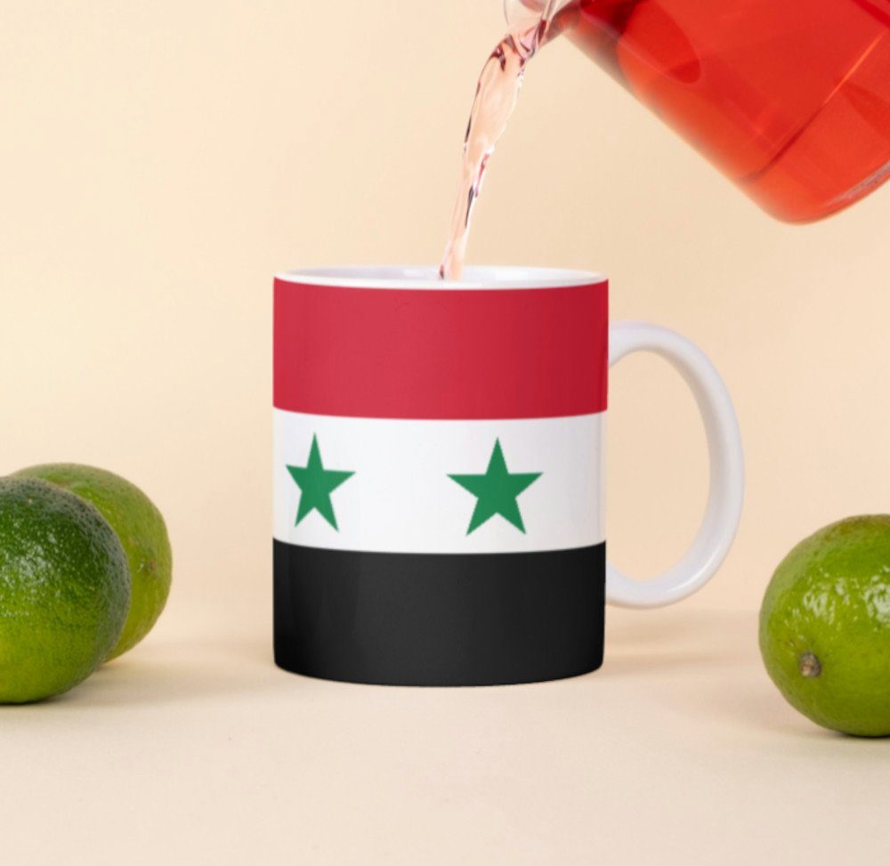 Tinisu Tasse Syrien Kaffeetasse Flagge Pot Kaffee Tasse National Becher Coffeecup