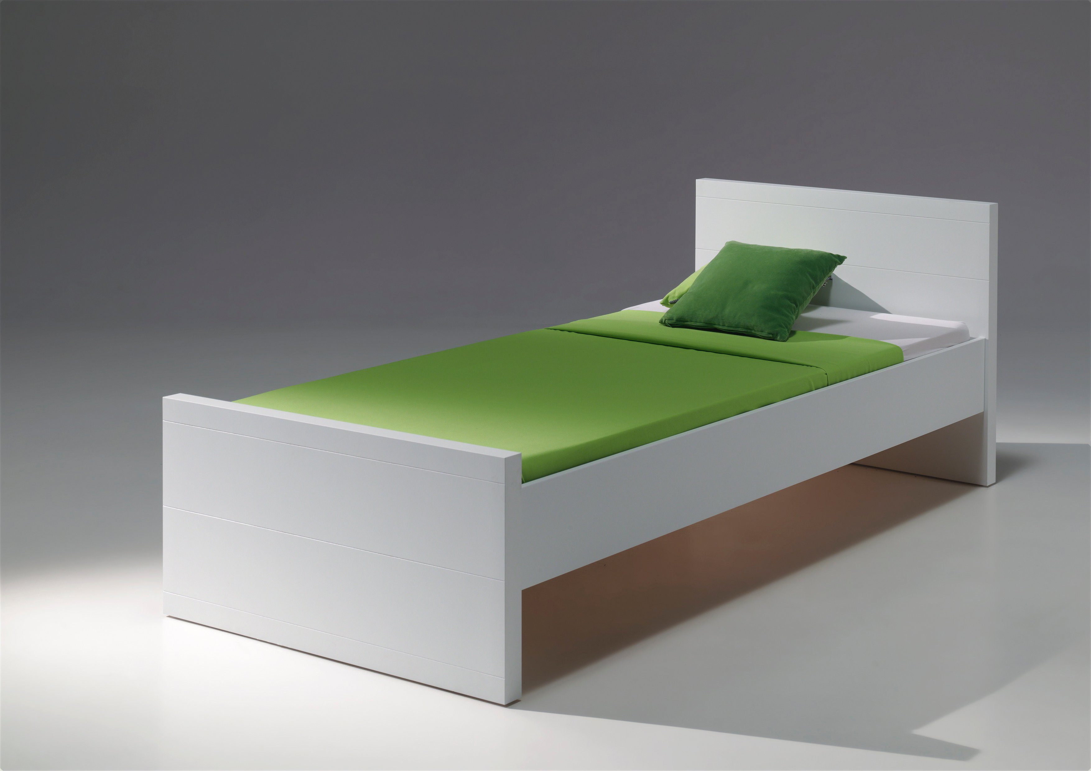 Vipack Einzelbett, Liegefläche Rolllattenrost, inkl. Ausf. lackiert cm, Weiß 90x200
