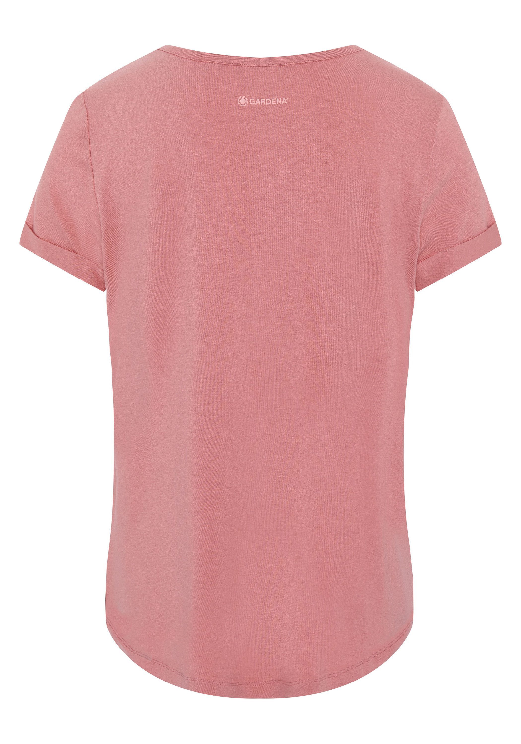 GARDENA T-Shirt mit dezentem, floralem Frontprint günstig online kaufen