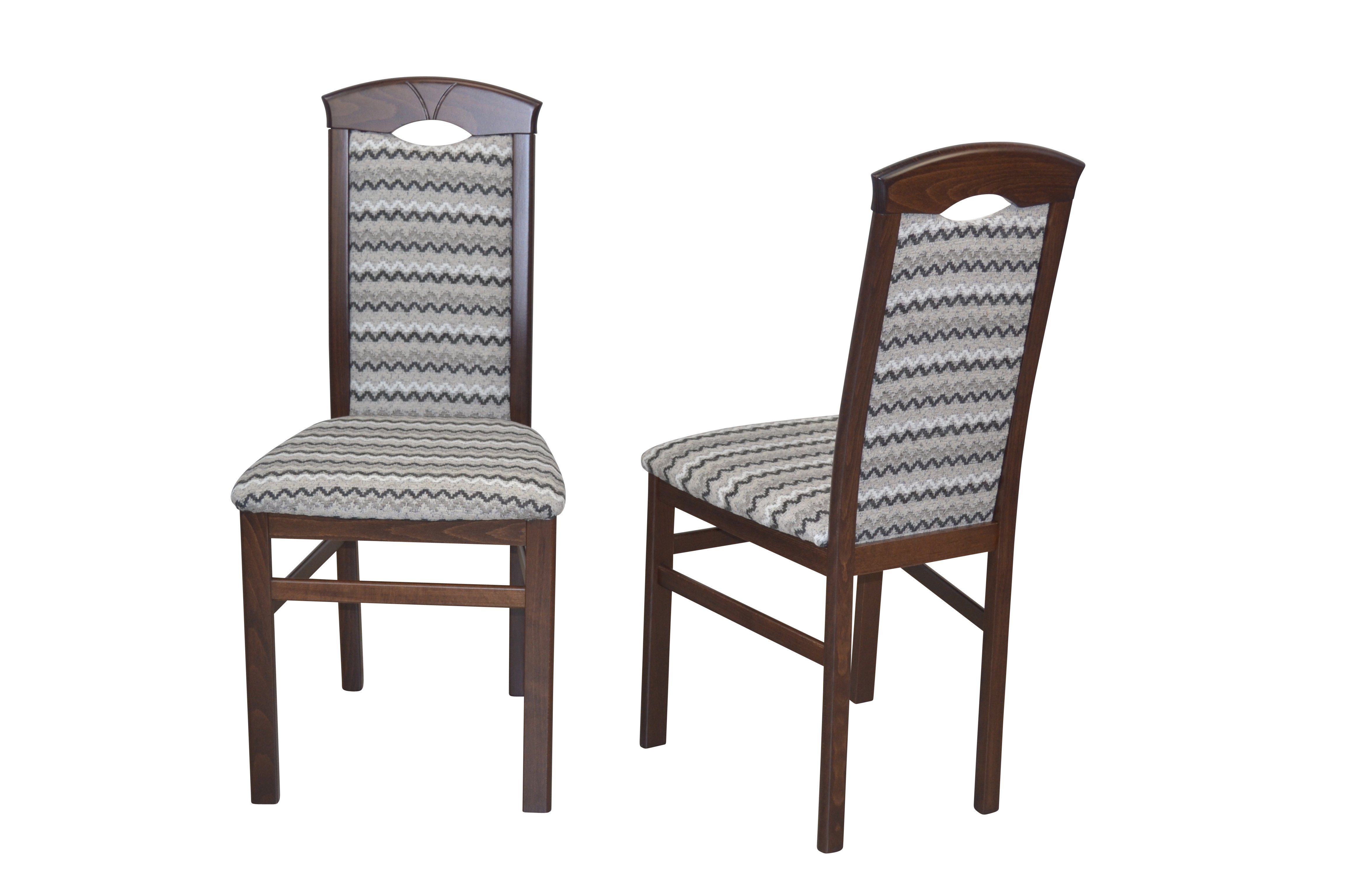 moebel-direkt-online Esszimmerstuhl 6 Stühle Farbe2 (Spar-Set, 6er-Set), Gestell = Massivholz aus Nuss/grau