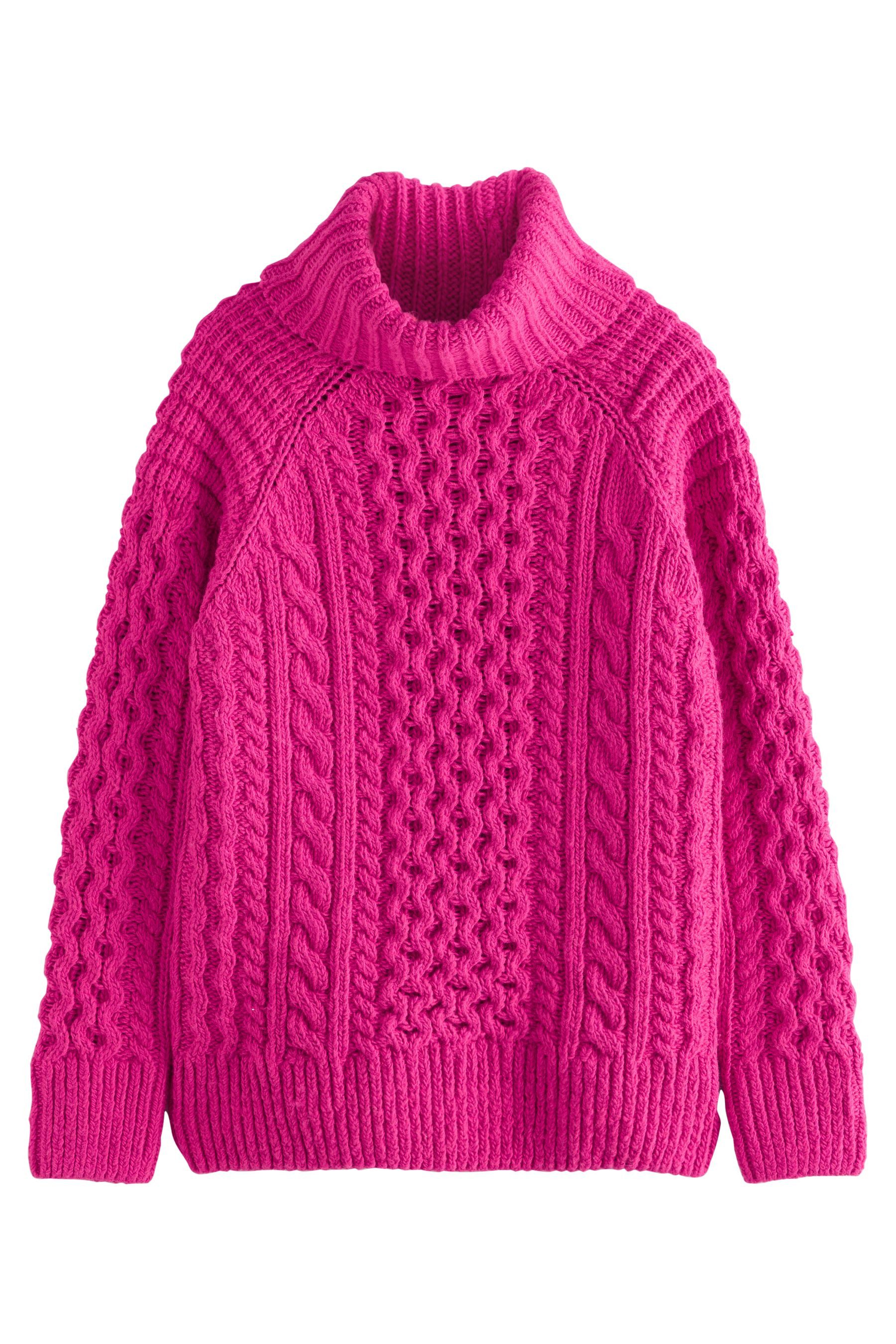 Next Longpullover Rollkragenpullover mit Zopfmuster und Wollanteil (1-tlg) günstig online kaufen