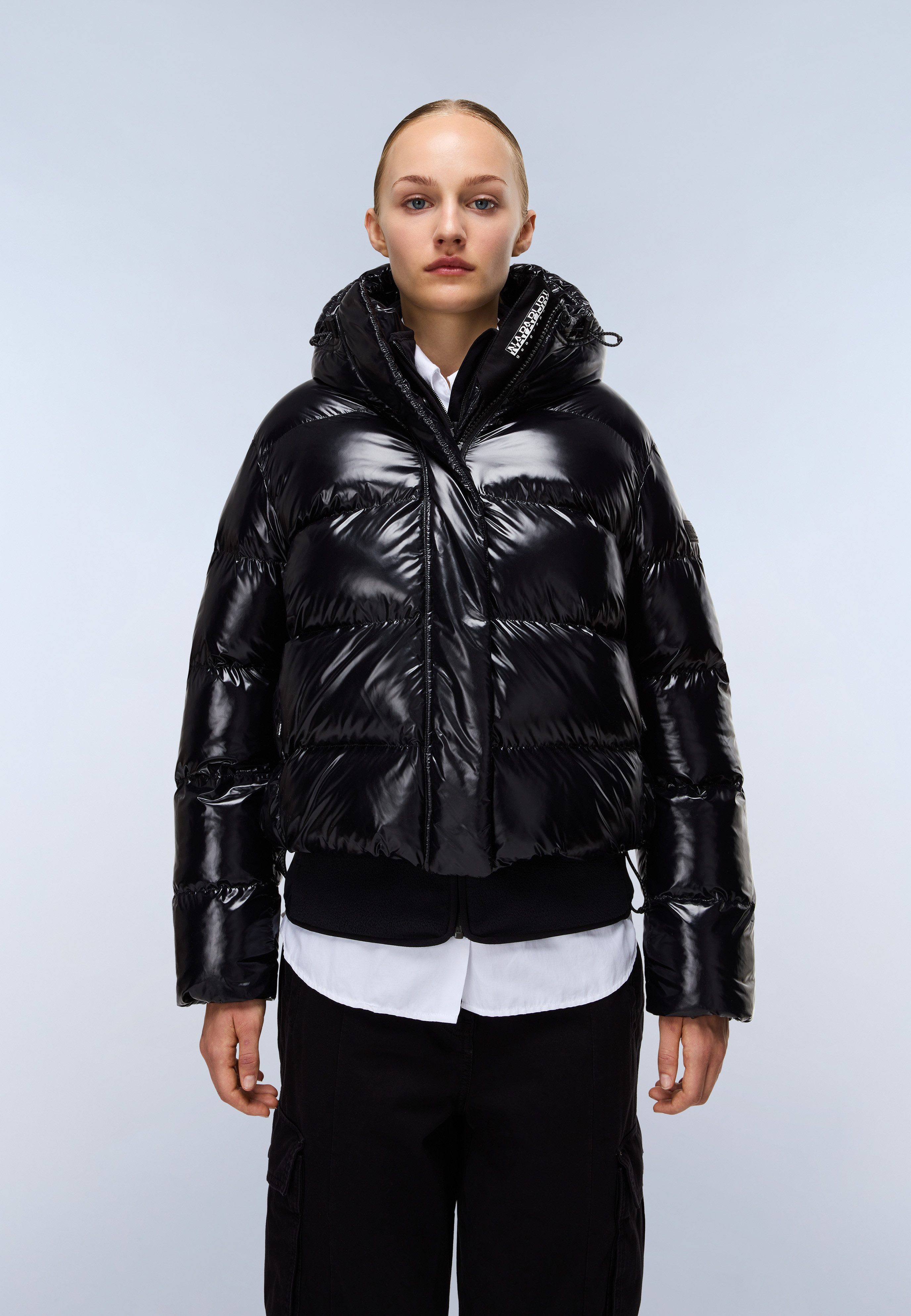 Napapijri Steppjacke unifarbenes Design, aus Polyamid und Polyurethan, mit Polyesterfutter