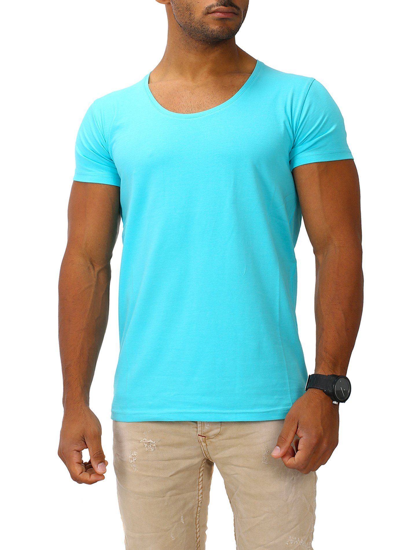 Joe Franks T-Shirt mit Rundhalsausschnitt turquoise