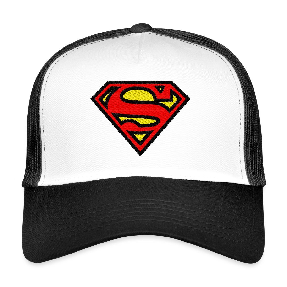 Spreadshirt Trucker Cap Superman Logo S-Shield Stick Trucker Cap (1-St)