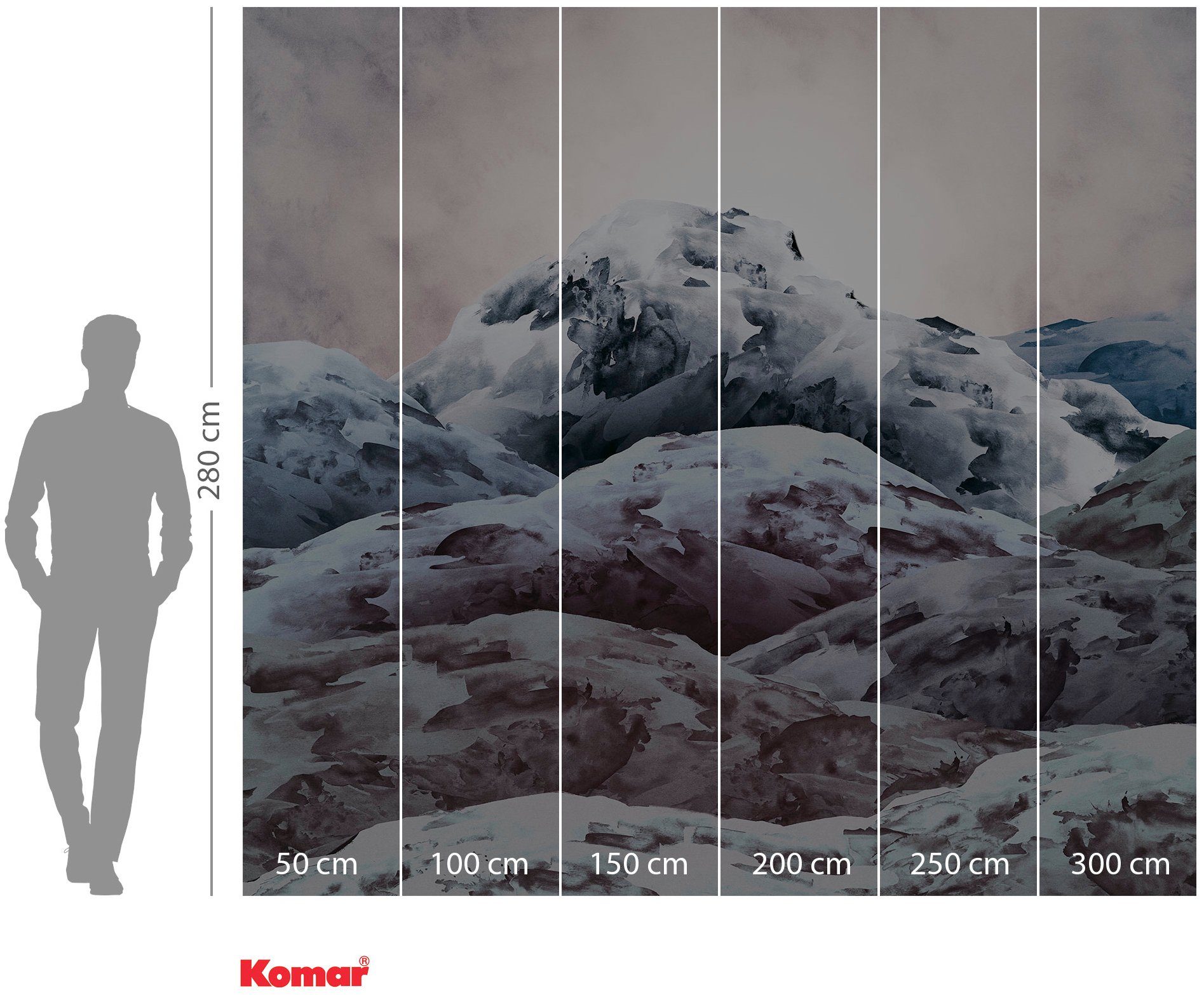 Komar Vliestapete Shadow Mountain, 300x280 Höhe) cm x (Breite