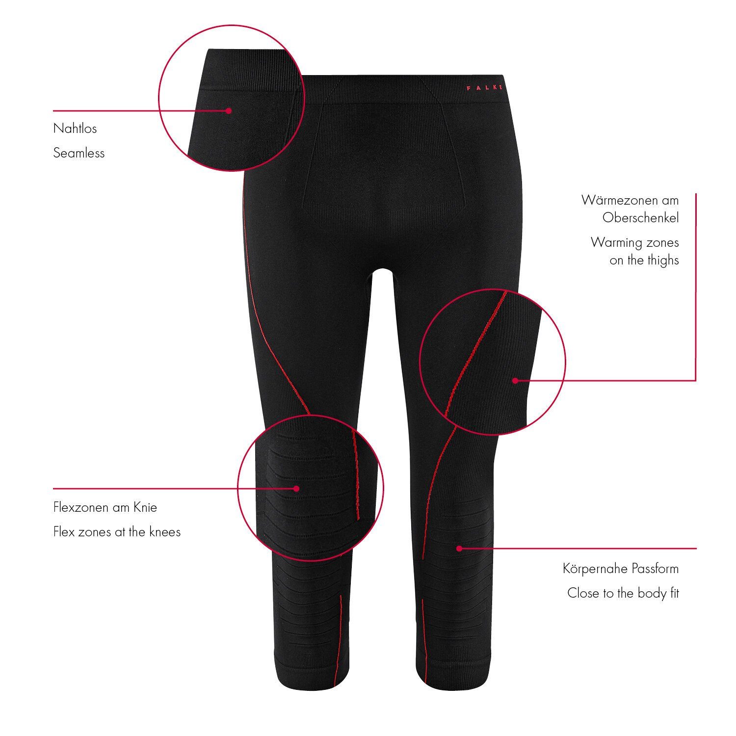 Material aus black Thermounterhose feuchtigkeitsregulierendem Warm FALKE Maximum (1-St) (3000)