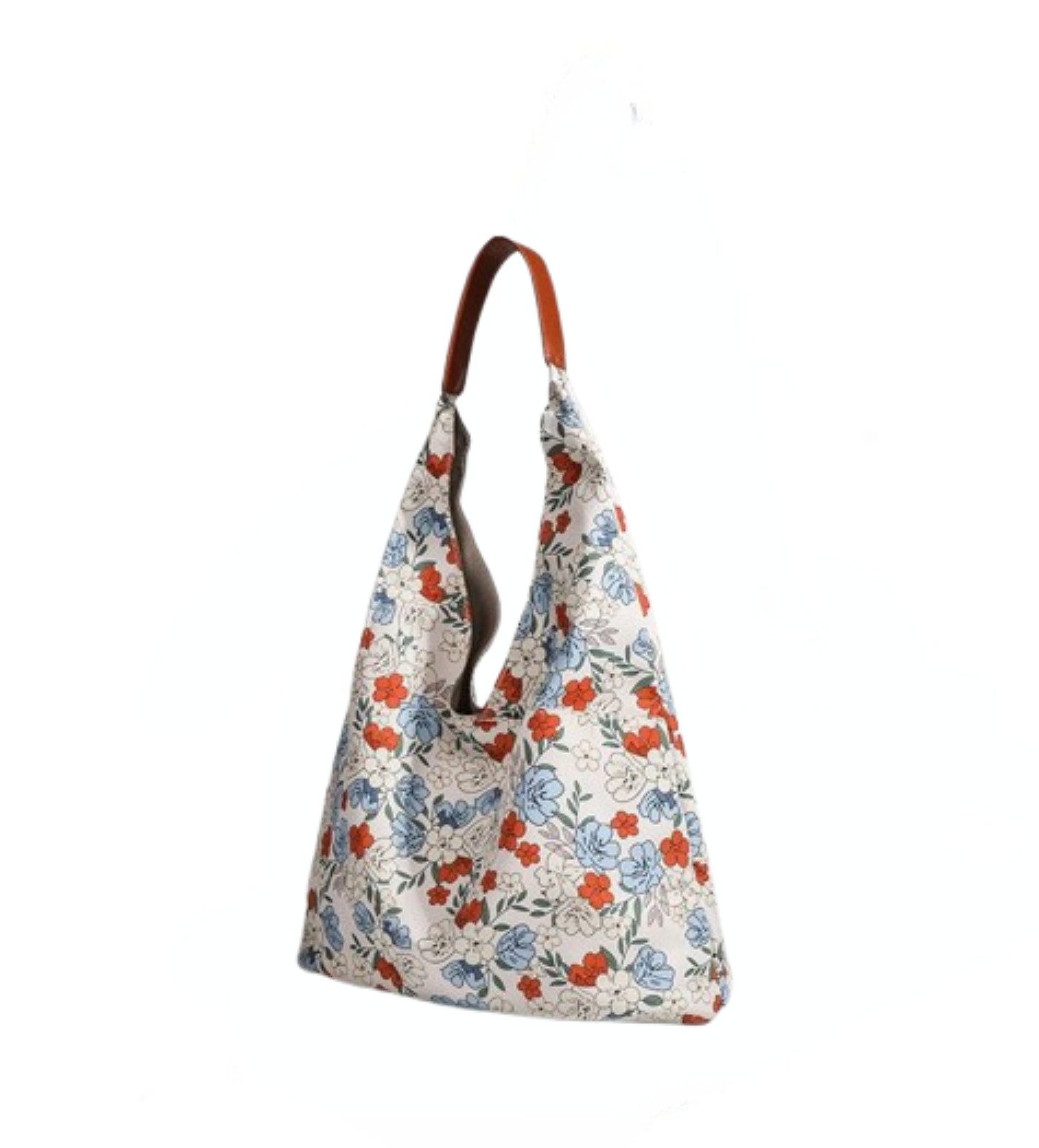 Blusmart Schultertasche Blumen-Canvas-Umhängetasche (Unterarmtasche/Große Tragetasche, Für verschiedene Anlässe geeignet), Das perfekte Geschenk für Frauen