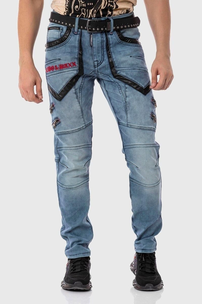 Cipo & Baxx Cargojeans Hose Lässige Details und Applikationen günstig online kaufen