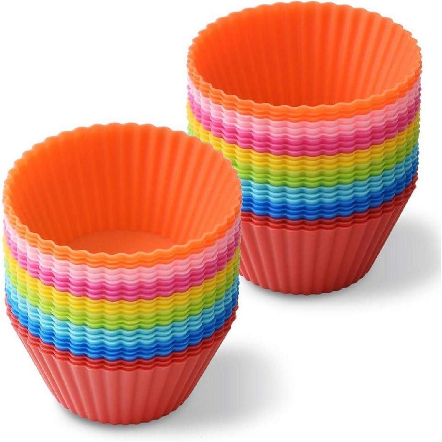 Newk Muffinform Wiederverwendbare Silikon-Backförmchen 48 Stück antihaft Cupcake