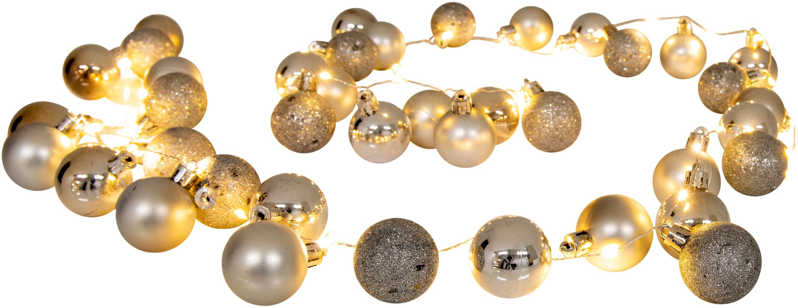 l: Timer LED-Outdoor-Weihnachtslichterkette, Lichterkette näve 1-flammig, 240cm an Lichterkette: aus), incl. aussen, 18h und Weihnachtsdeko (6h