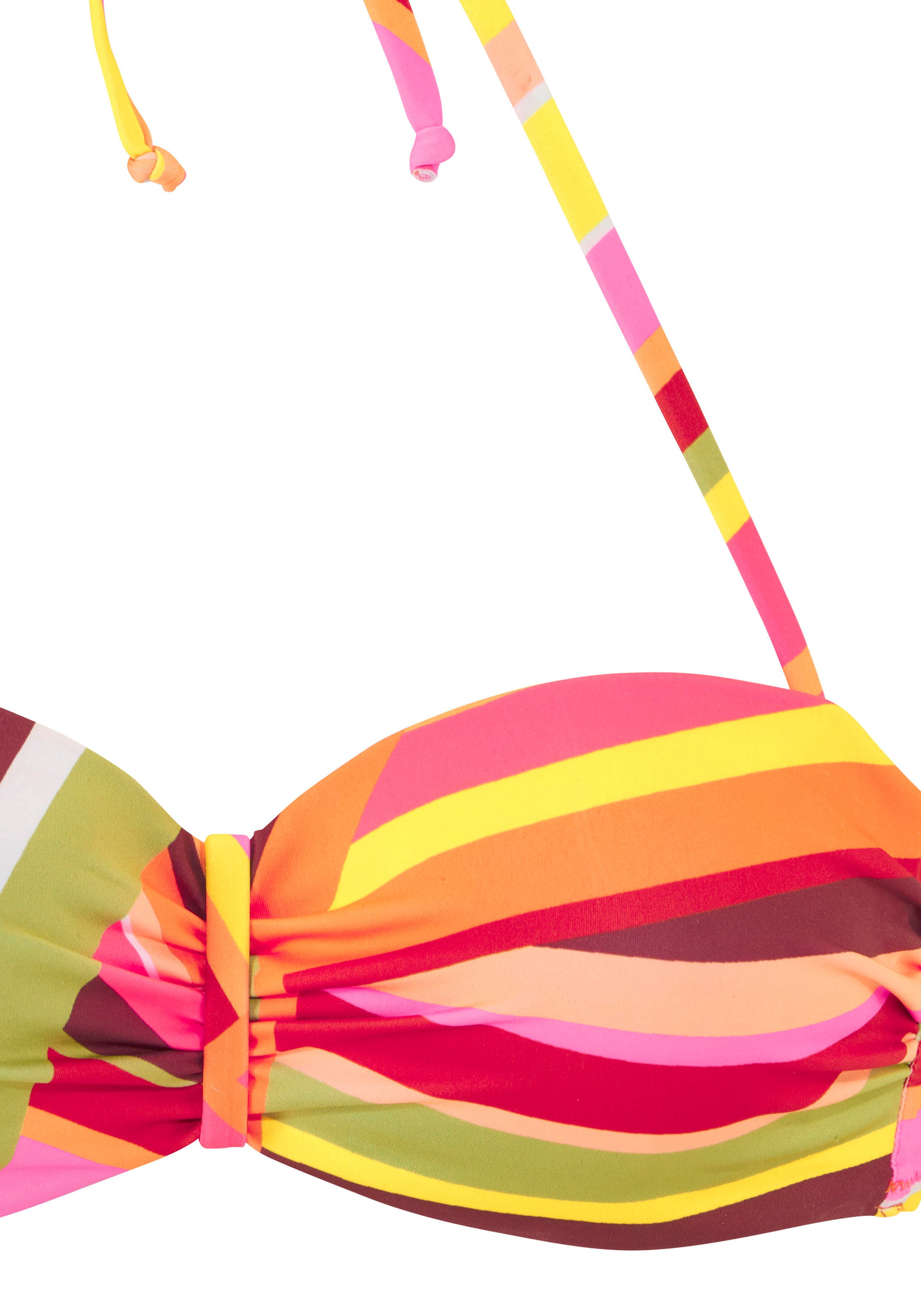 Bruno Banani Bügel-Bandeau-Bikini mit grafischem Druck – Bild 4 von 5