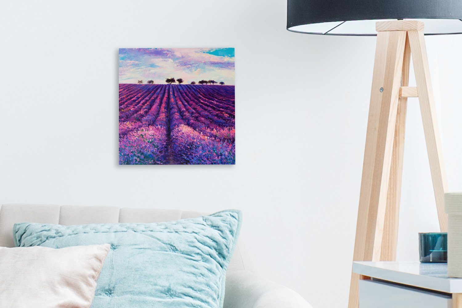 OneMillionCanvasses® Gemälde Ölfarbe Wohnzimmer (1 Malerei für Blumen, Bilder - Schlafzimmer Leinwand - St)