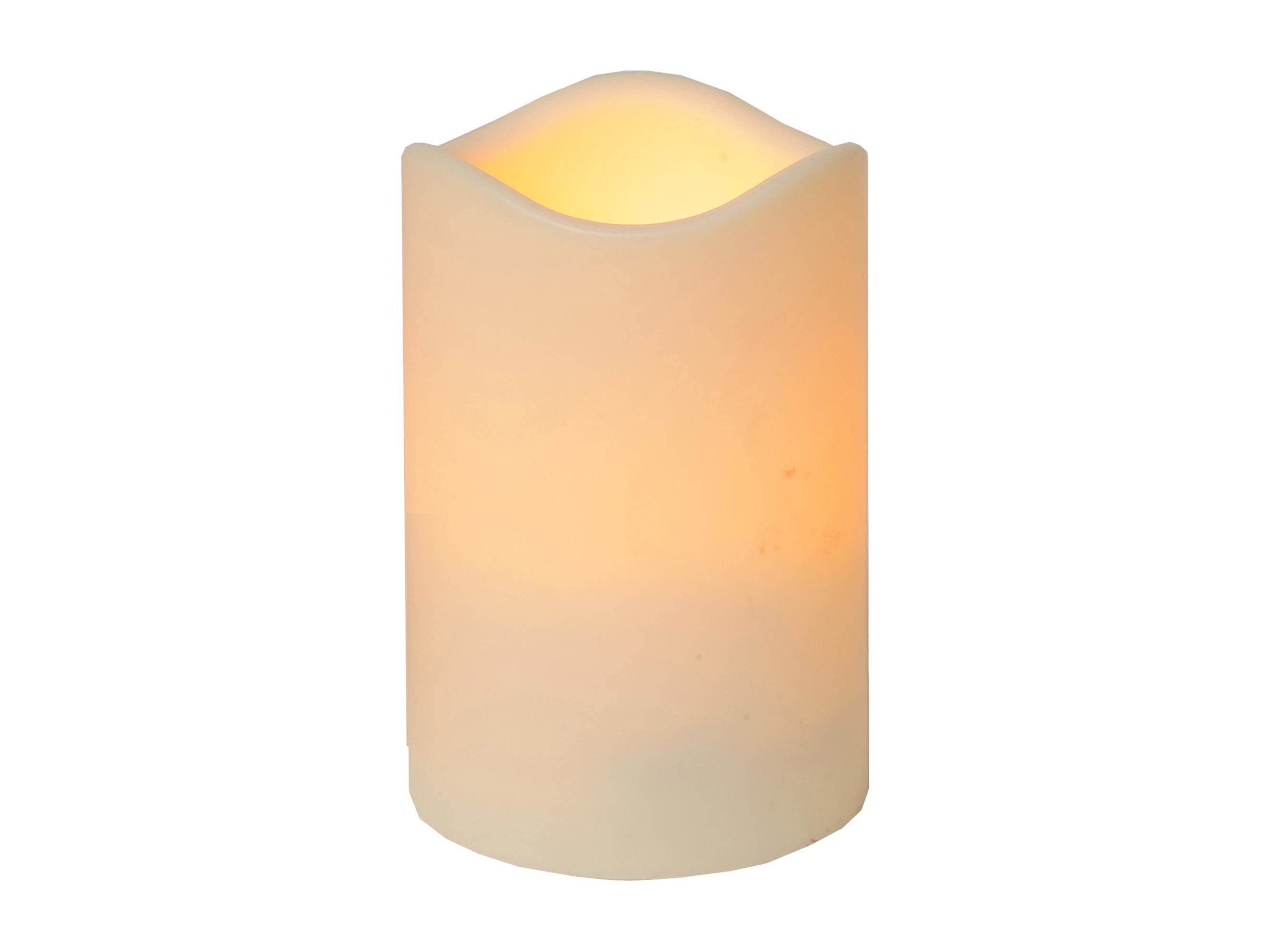 STAR TRADING LED-Kerze Paul (1-tlg), outdoor Kunststoff 6/18h Timer 7,5x11,5cm warmweiß