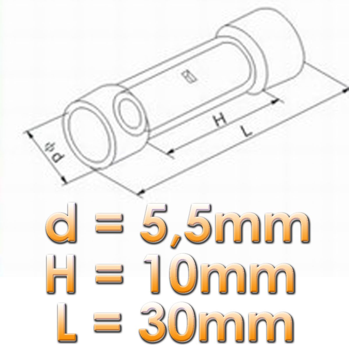 world-trading-net Quetschhülse 10 Stossverbinder TRANSPARENT für 0,1-0,5mm²