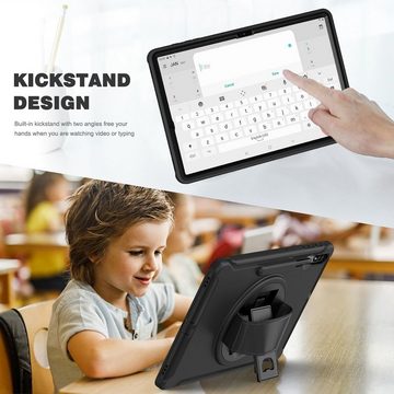 Wigento Tablet-Hülle Für Samsung Galaxy Tab S9 S8 S7 Plus u. FE 12.4 Zoll 360 Grad Hülle
