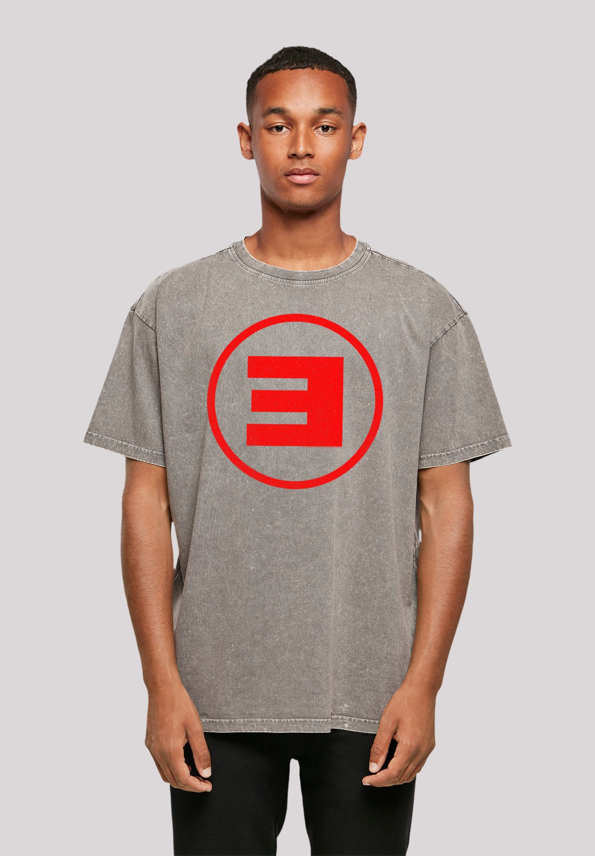 F4NT4STIC T-Shirt Eminem Circle Hip Off Musik, Rock Hop Qualität, Music Premium By E Rap Asphalt