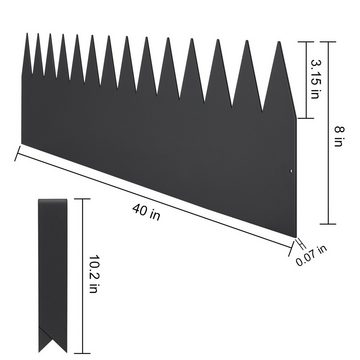 VEVOR Rasenkante 101,6 x 20,3 cm (3er-Set) Rasenkantenband Beetumrandung Mähkante