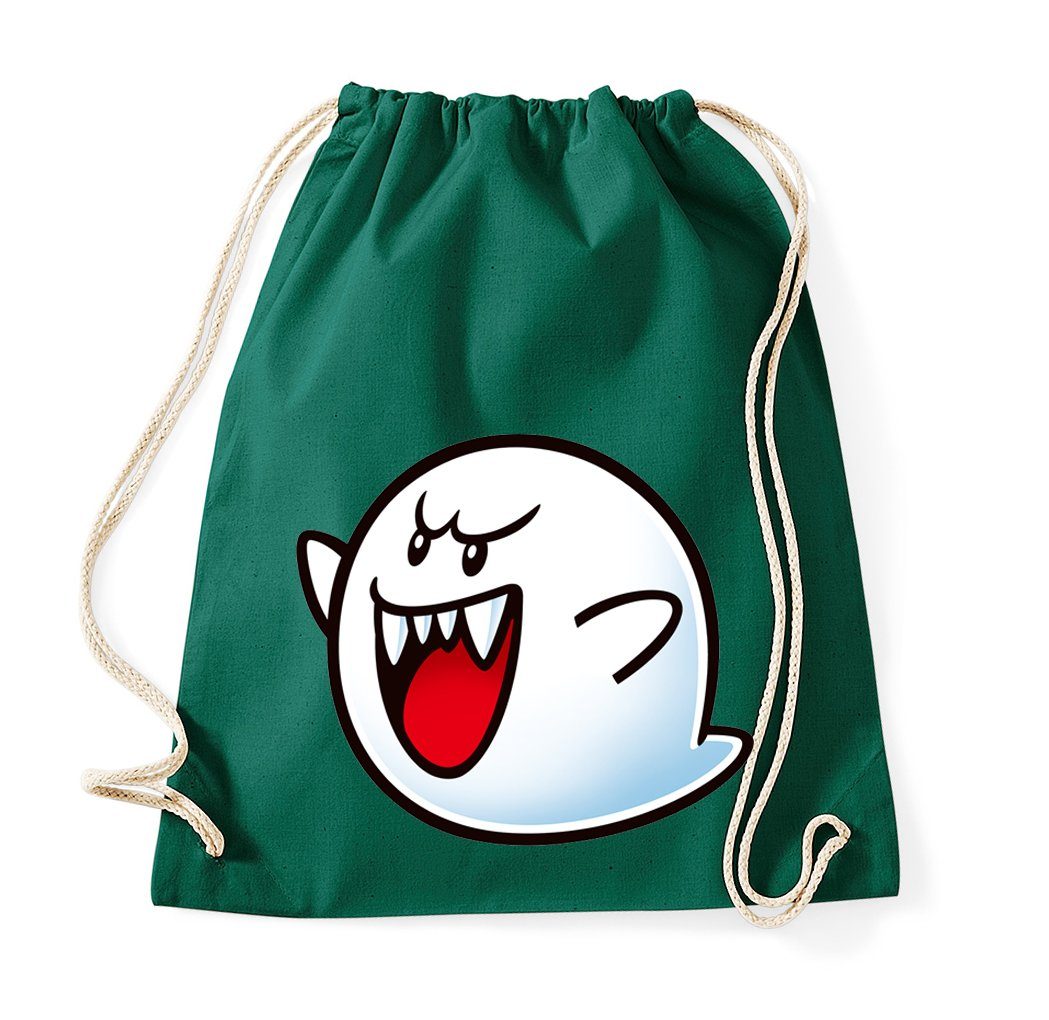 Turnbeutel aus Baumwolle Super Mario Boo Gespenst Geist Retro Konsole
