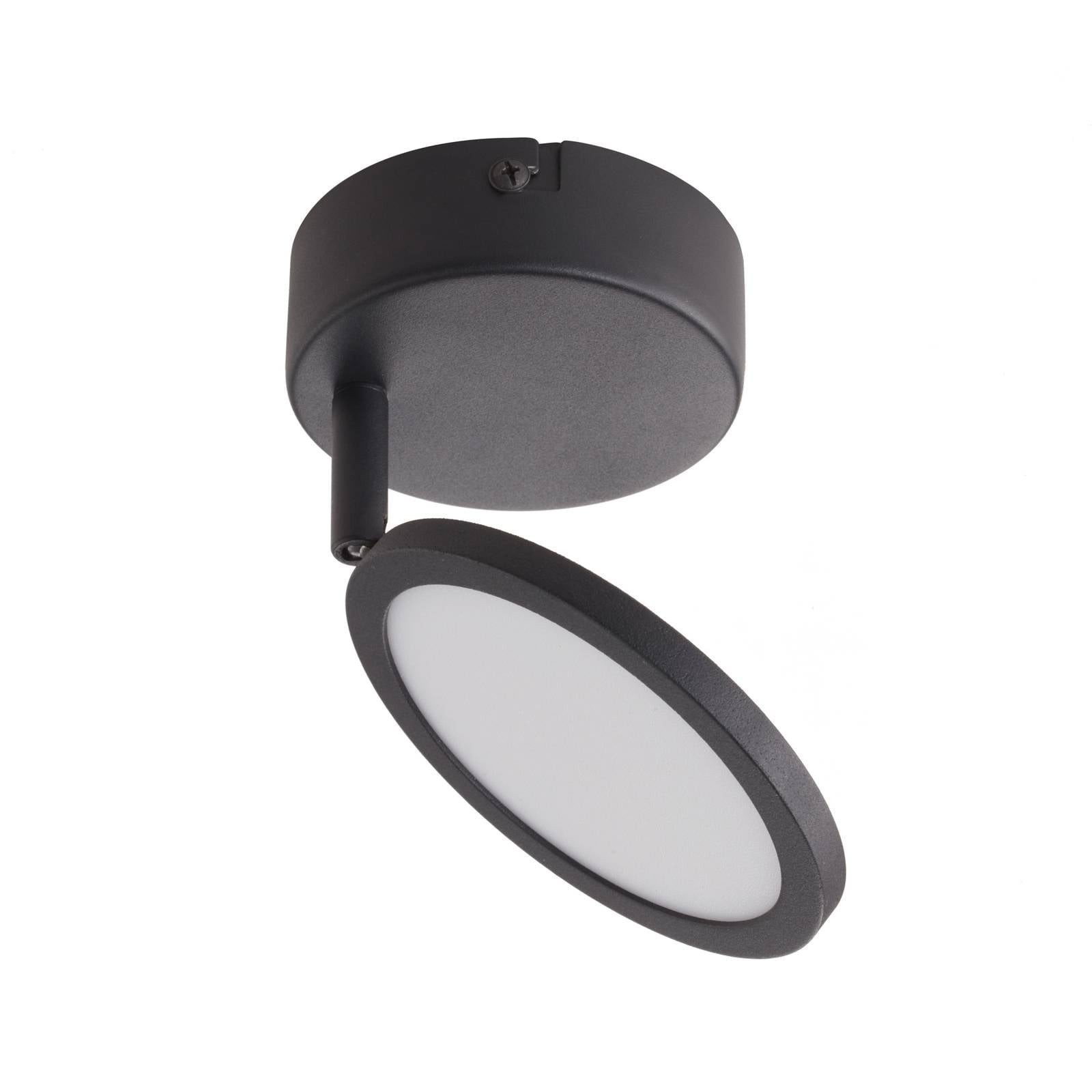 Lindby Deckenstrahler Manel, LED, Metall, Schwarz warmweiß IP20, LED 4,7 W gesamt, warmweiß