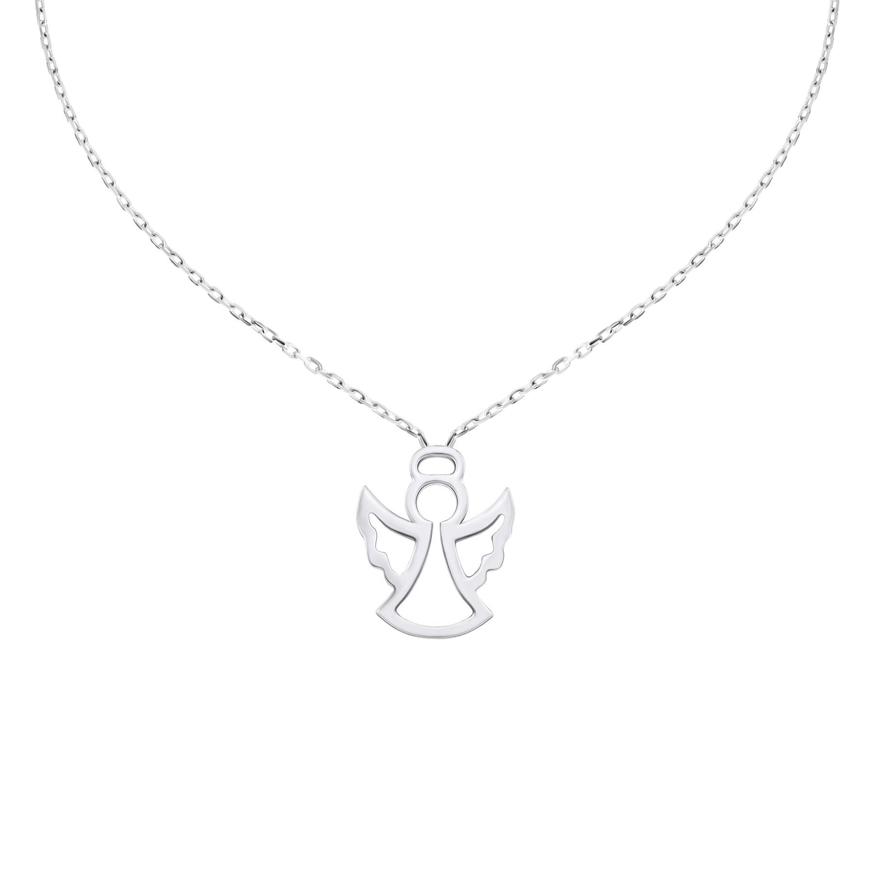 Stella-Jewellery Collier 585er Weißgold Halsketten Engel günstig online kaufen