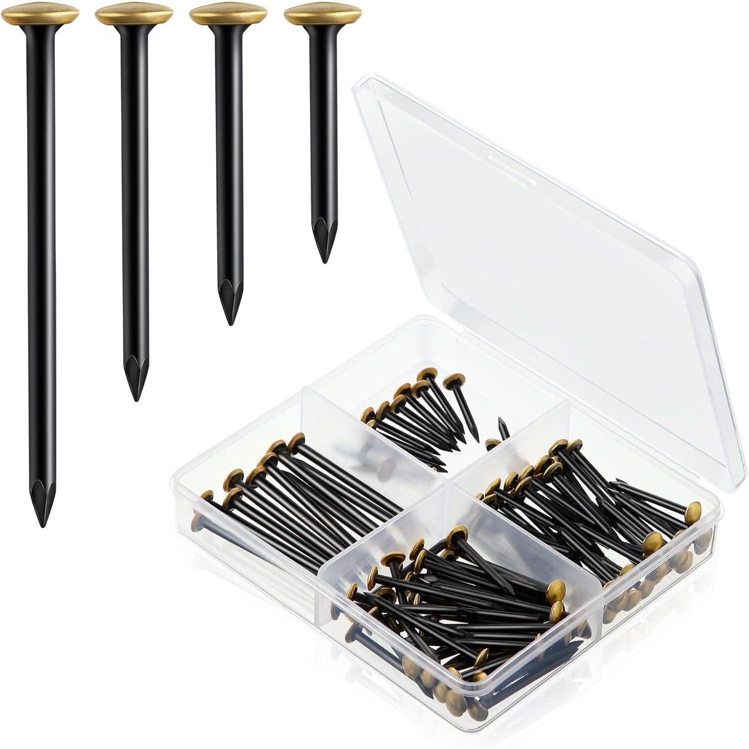 LuxusKollektion Stahlnagel Bilder + Nägel Set gold 120 Stk.