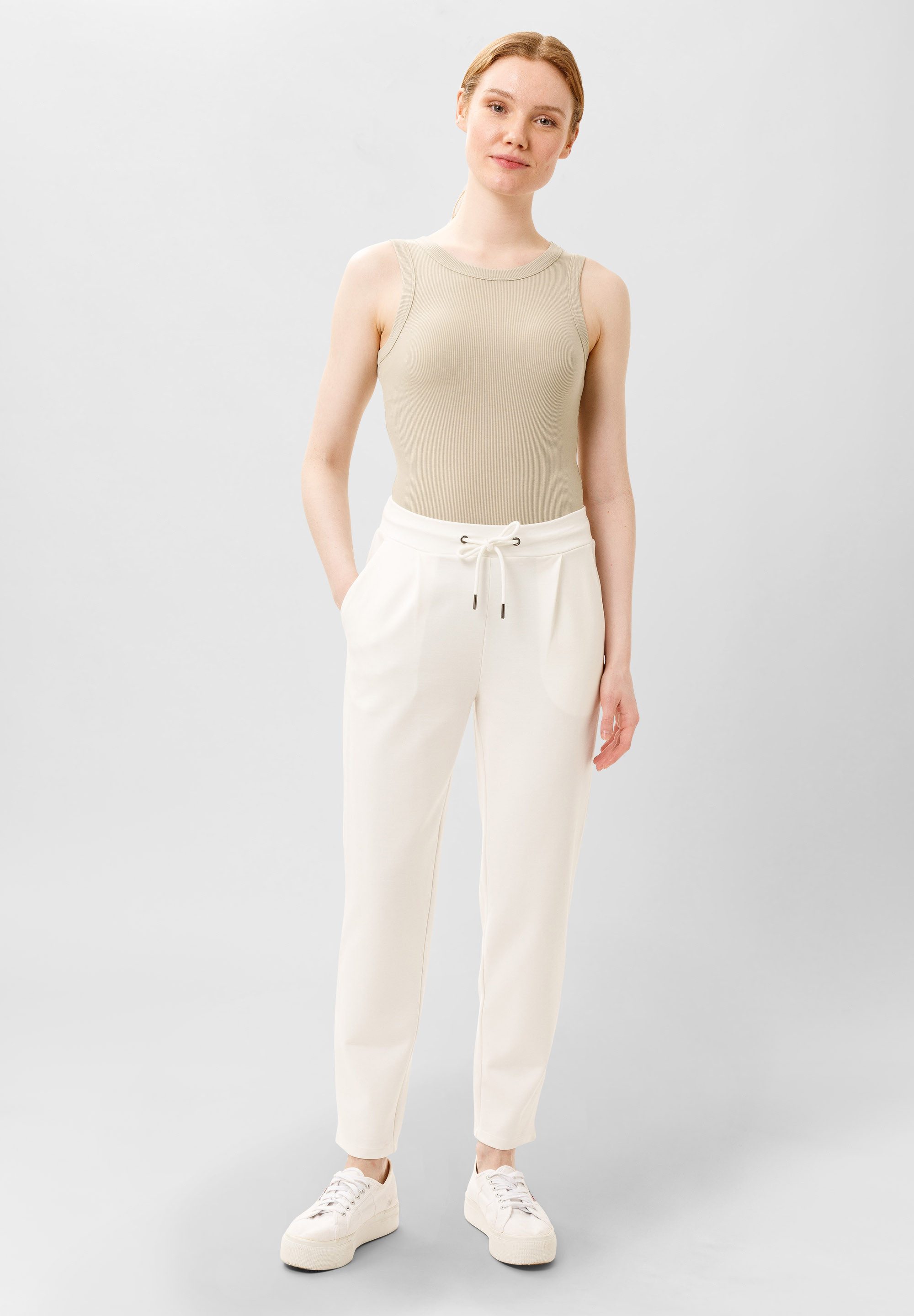 Les Lunes Kurzarmbody RYLIEE Body Rib Rippstrick, figurbetont, Rundhals, Druckknöpfe, bequem, Basic