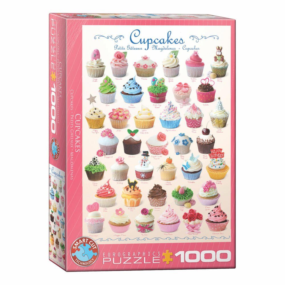 Cupcakes, Puzzleteile EUROGRAPHICS Puzzle 1000