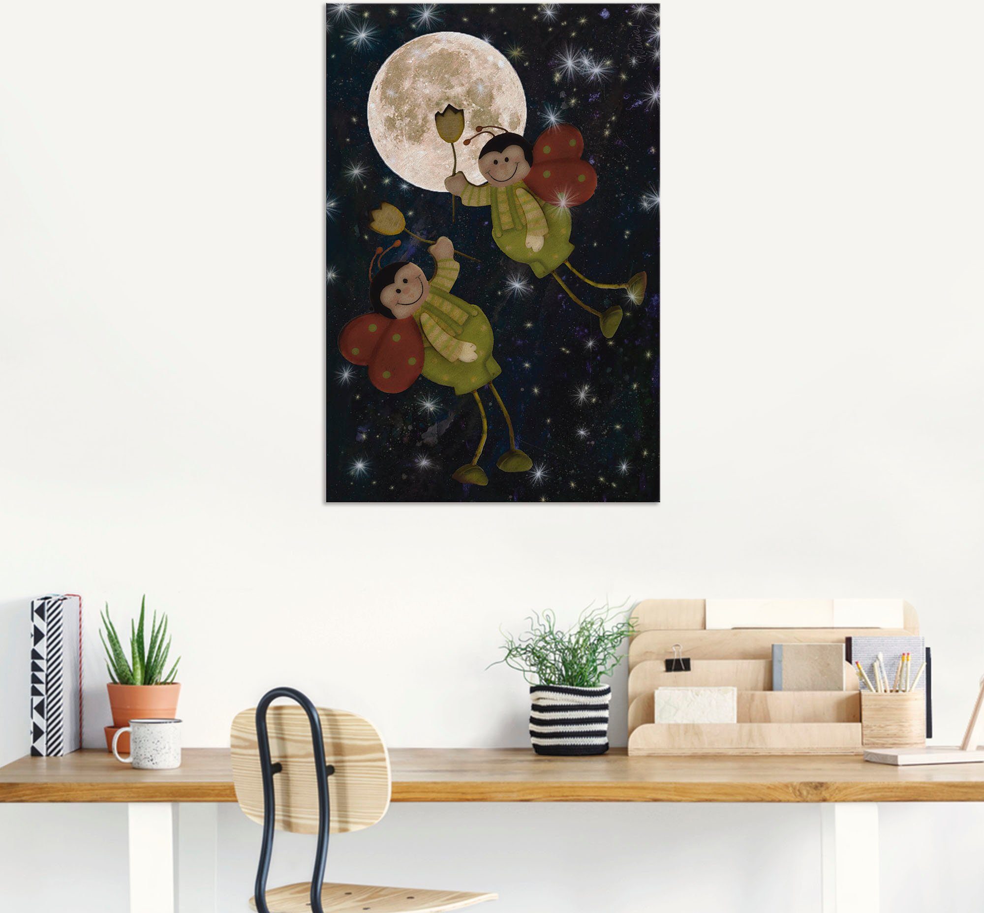 Artland Wandbild »Flug zum Mond«, Märchenbilder (1 Stück), in vielen Größen & Produktarten - Alubild / Outdoorbild für den Außenbereich, Leinwandbild, Poster, Wandaufkleber / Wandtattoo auch für Badezimmer geeignet-kaufen