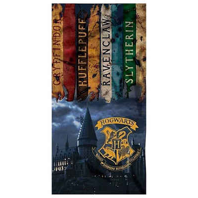 Harry Potter Badetuch Hogwarts, Baumwolle, Strandtuch 70 x 140 cm