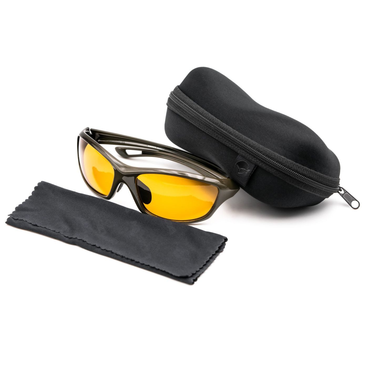 Korda Sonnenbrille Sunglasses Wraps Matt Green Frame/Yellow Lens MK2-Polarisationsbrille