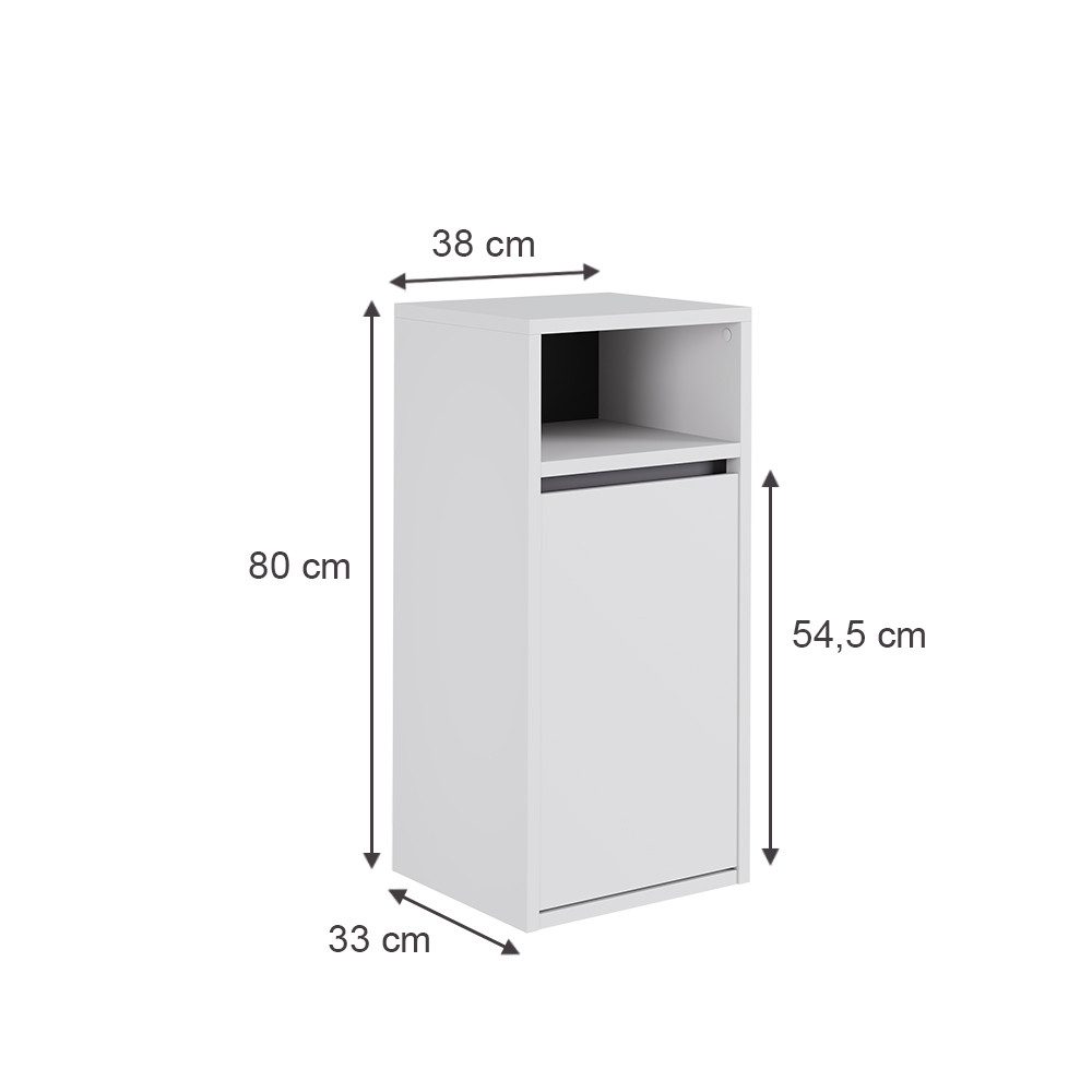 Vicco Wäscheschrank Viola, Weiß/Grau, 38 x günstig online kaufen