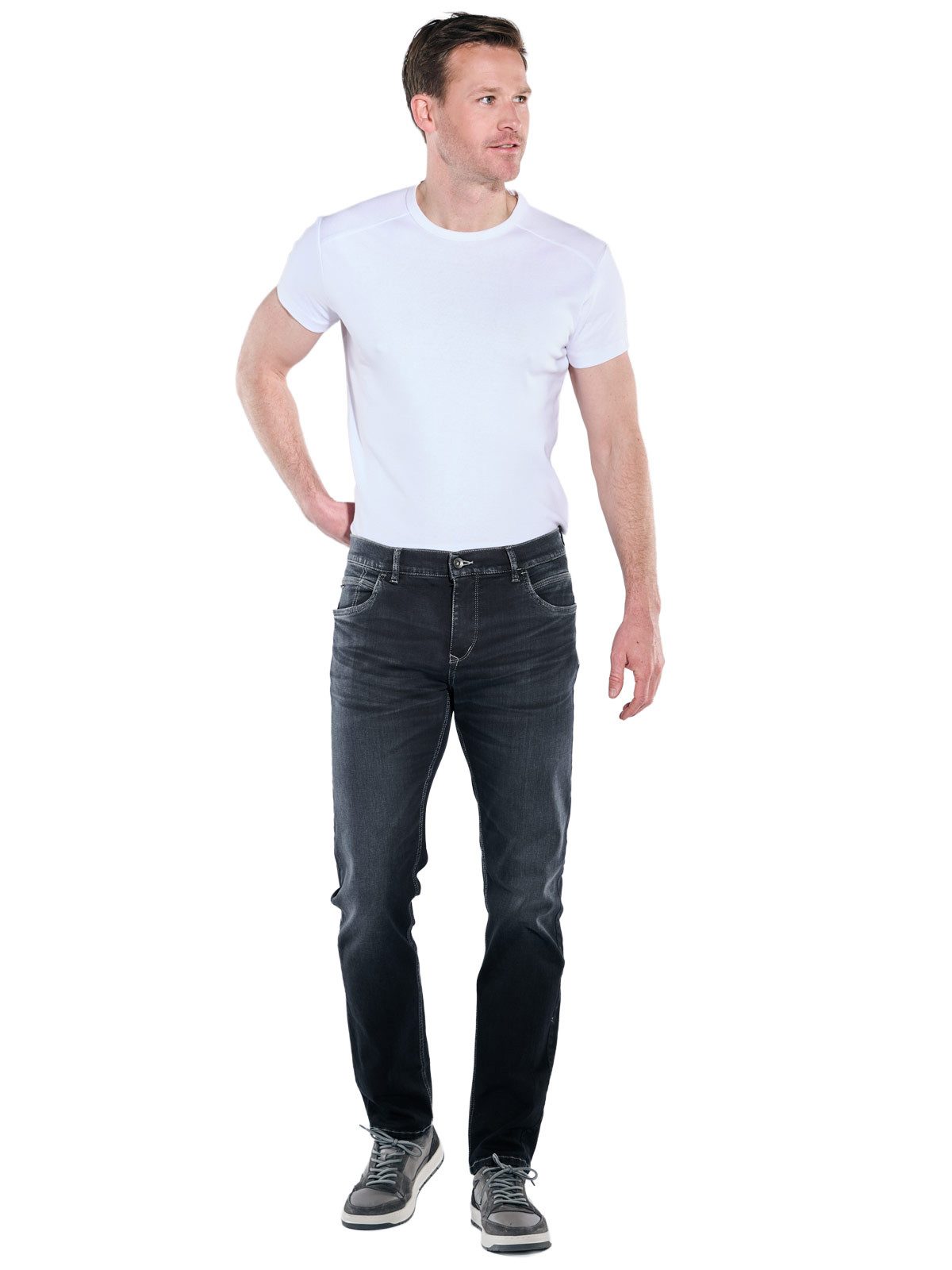 Engbers Stretch-Jeans Herren Jeans 5-Pocket Superstretch, Indigoblau – Bild 3 von 5