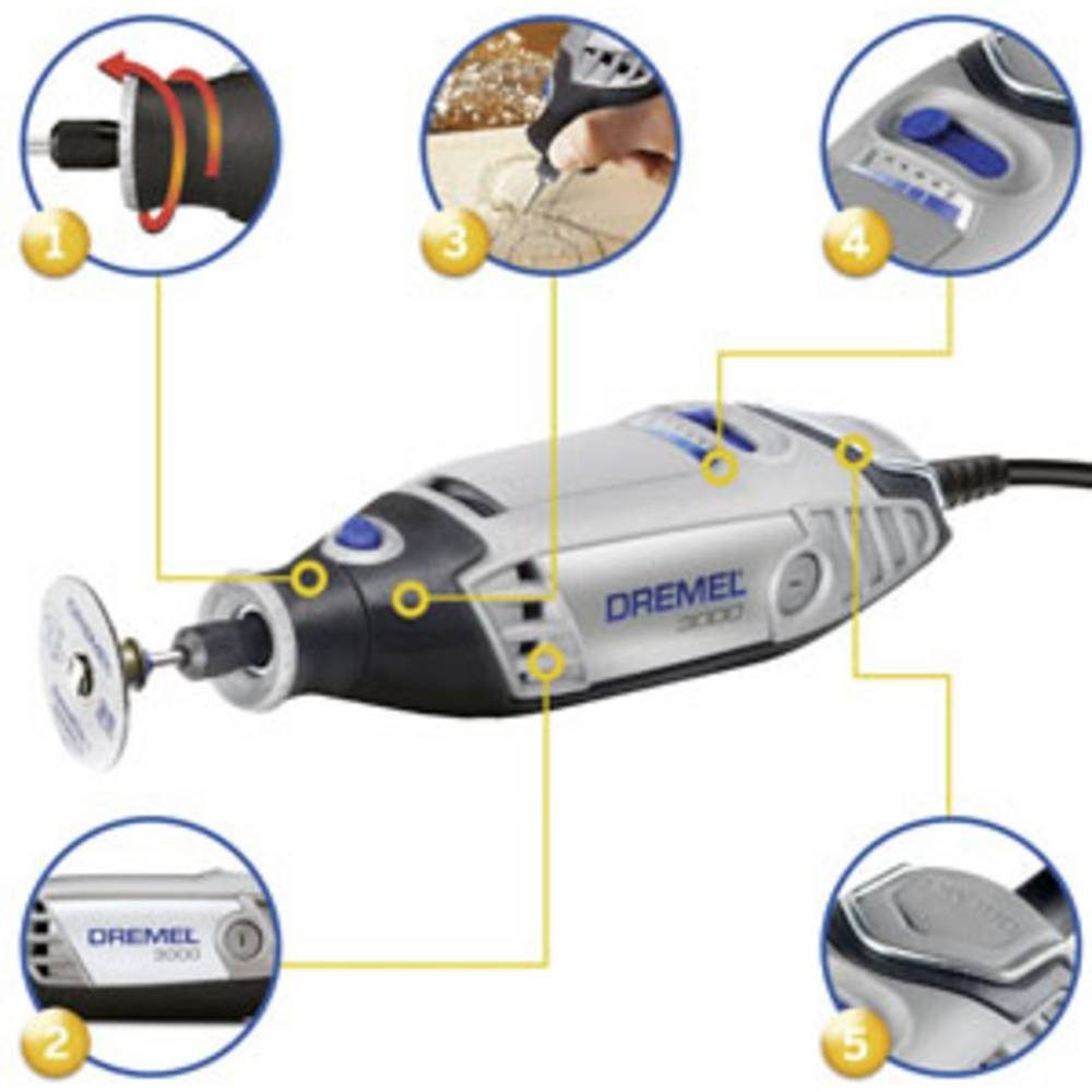 DREMEL Elektro-Multifunktionswerkzeug Multifunktionswerkzeug F0133000JA, mit Zubehör, inkl. Tasche – Bild 2 von 5