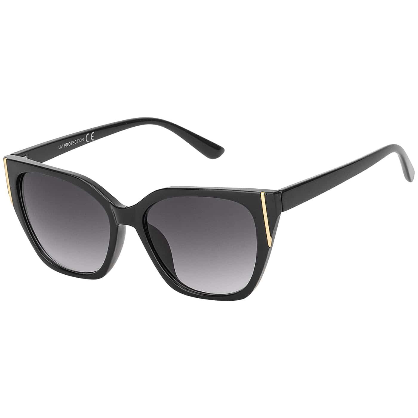 BEZLIT Eyewear Retrosonnenbrille Rundglas Designer Damen Sonnenbrille (1-St) mit Lila, Braun und Violetten Linsen Schwarz