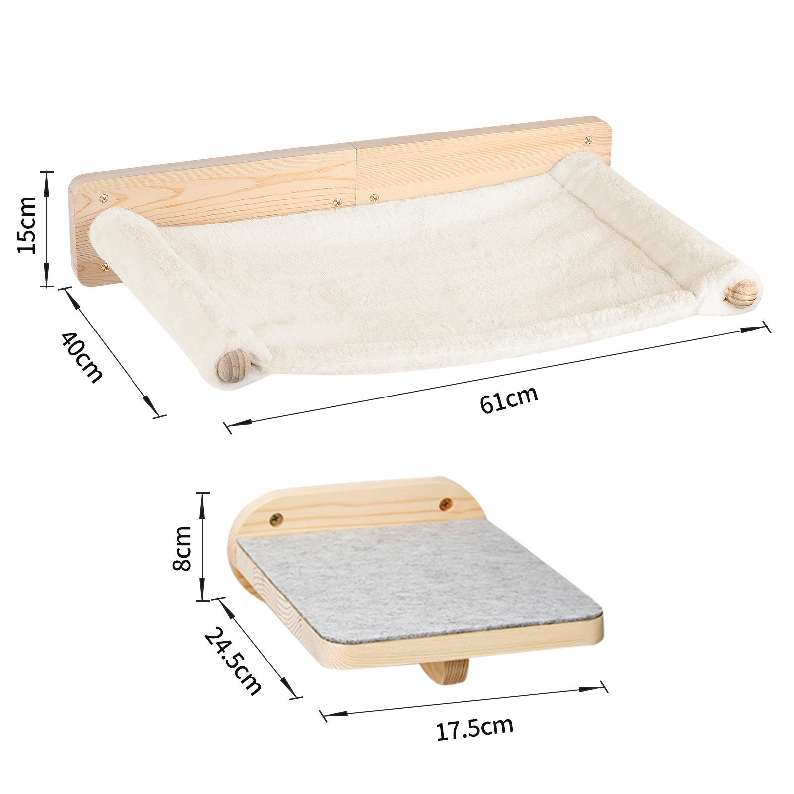 JEOBEST Katzen-Kletterwand Katzenmöbel aus Holz Katzentreppe, günstig online kaufen