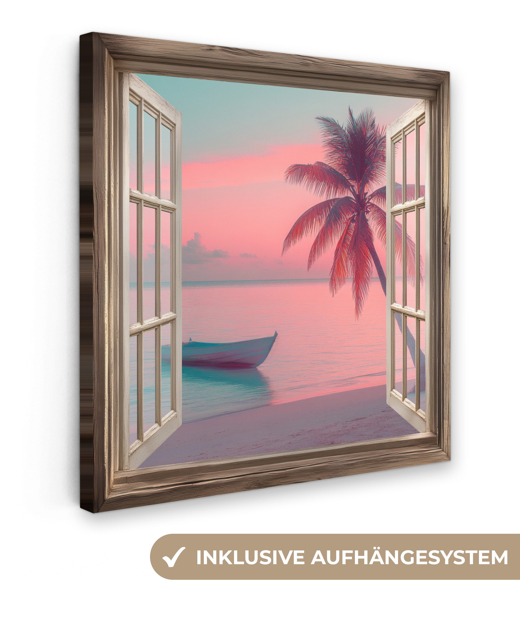 OneMillionCanvasses® Leinwandbild Durchblick - Strand - günstig online kaufen