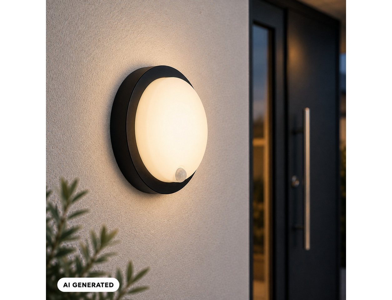 Briloner Leuchten LED Außen-Wandleuchte Akku kabellos ohne Stromanschluss Outdoor IP44, mit Bewegungsmelder, LED fest integriert, 3000K - …