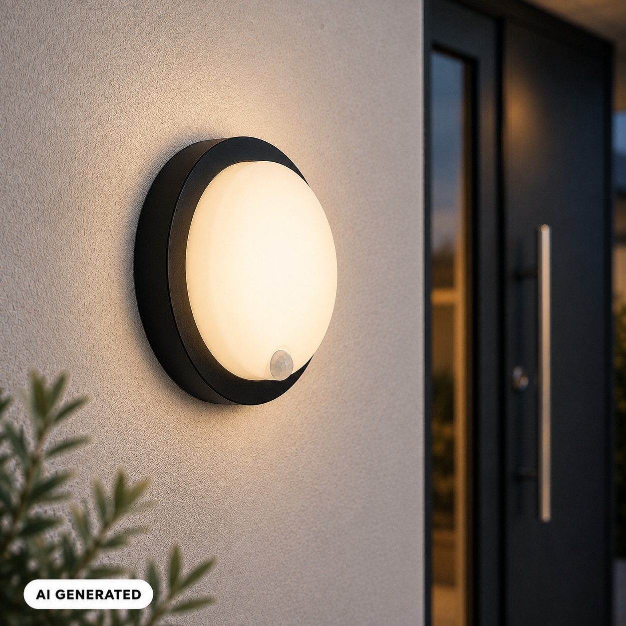 Briloner Leuchten LED Außen-Wandleuchte Akku IP44, Schwarz, mit Bewegungsmelder