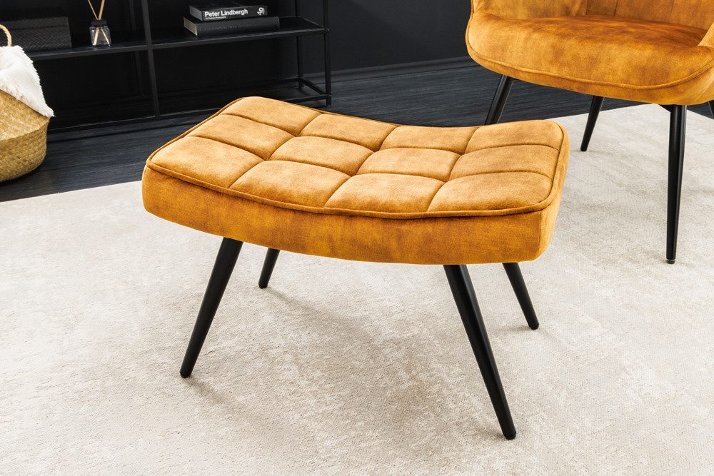 riess-ambiente Fußhocker SCANDINAVIA senfgelb / schwarz günstig online kaufen