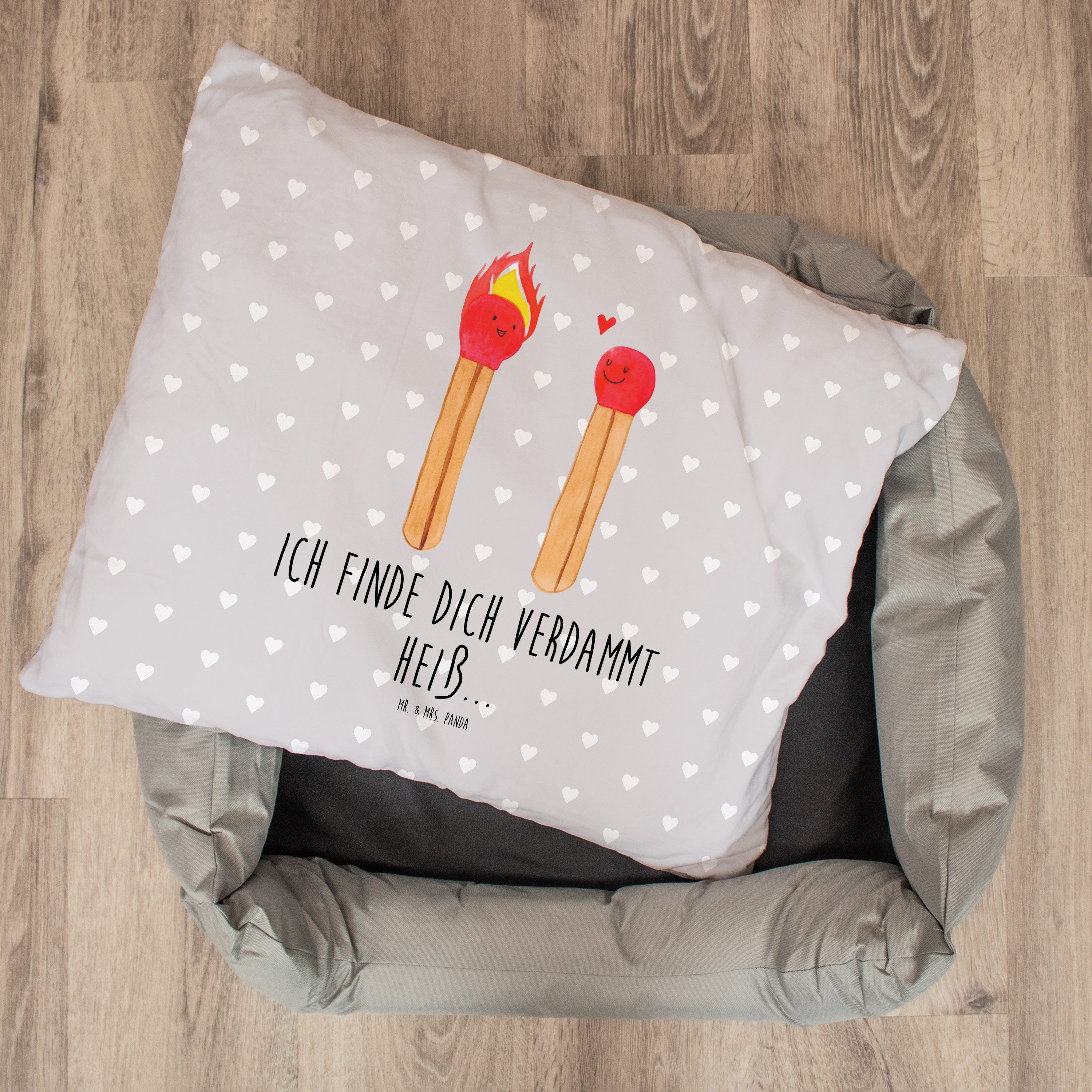 Mr. & Mrs. Panda Tierbett Streichhölzer, Katzenbett, Grau Pastell, Freundin, Katzenkorb, Katzen, Streichhölzer Kuschelbett Katzensofa