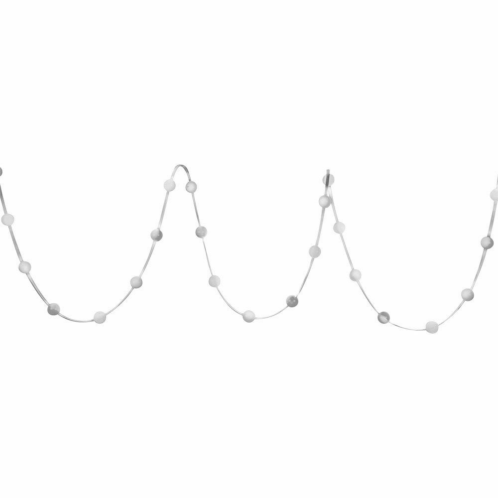 etc-shop LED Dekolicht, LED-Leuchtmittel fest verbaut, Warmweiß, Lichterkette Kugeln weiß Leuchtkette Außen Deko LED Lichterkette