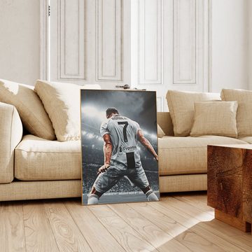 JUSTGOODMOOD Poster Premium ® Christiano Ronaldo Fußball Poster · ohne Rahmen, Poster in verschiedenen Größen verfügbar