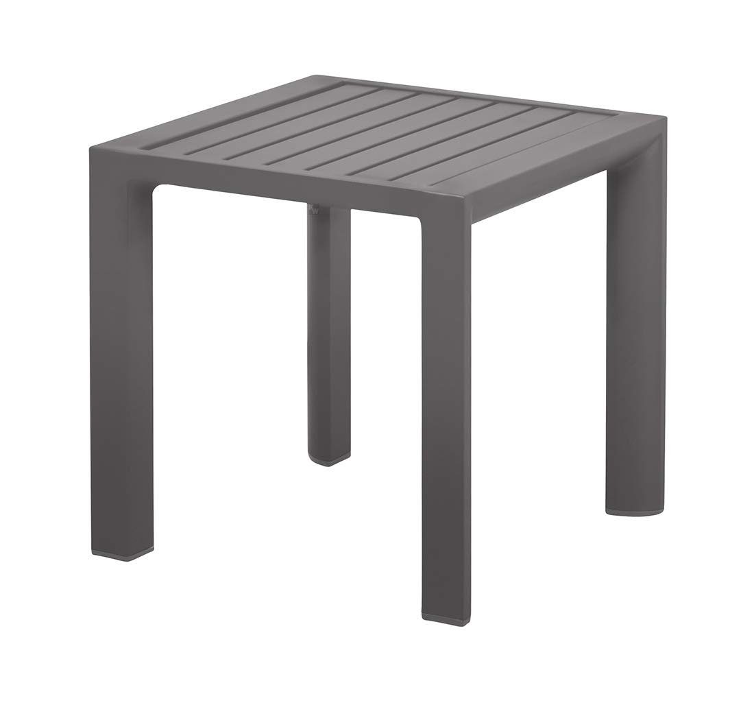 Kai Wiechmann Beistelltisch Aluminium Tischchen taupe 45 x 45 cm als wetterfester Ablagetisch, ultraleichter und vielseitiger Gartentisch