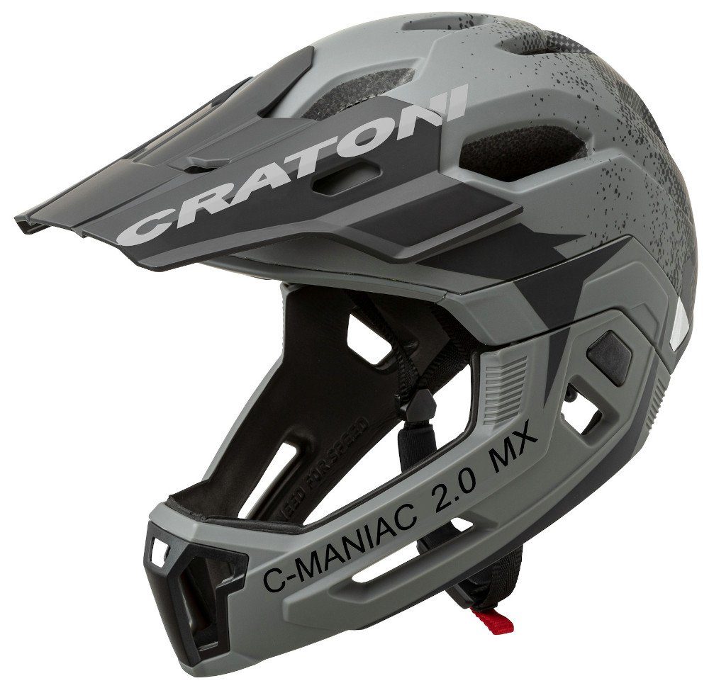 Fahrradhelm C-Maniac 2.0 MX Enduro Downhill Freeride Fullfacehelm Kinnbügel abnehmbar