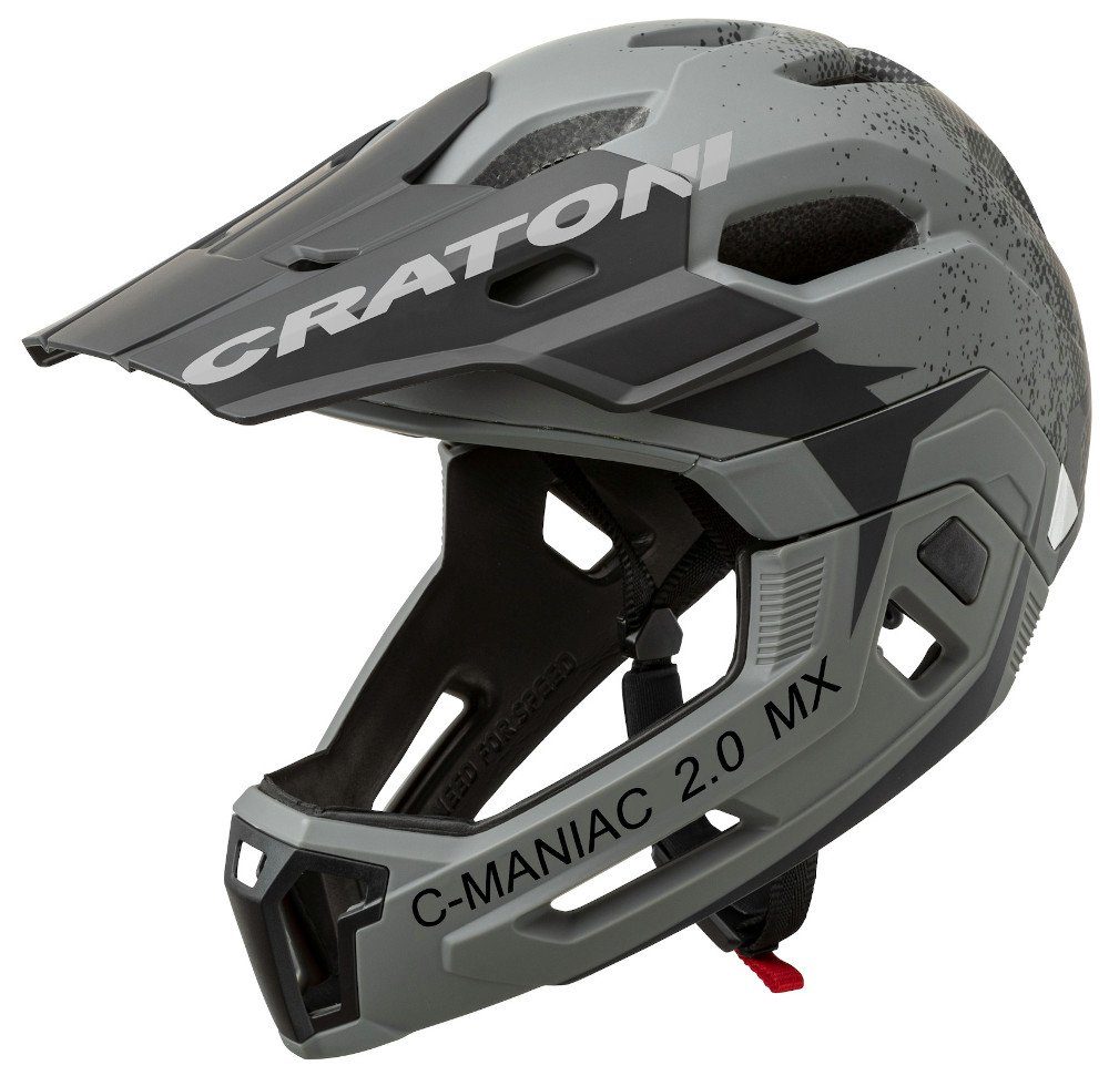 Cratoni Fahrradhelm C-Maniac 2.0 MX Enduro Downhill Freeride Fullfacehelm Kinnbügel abnehmbar