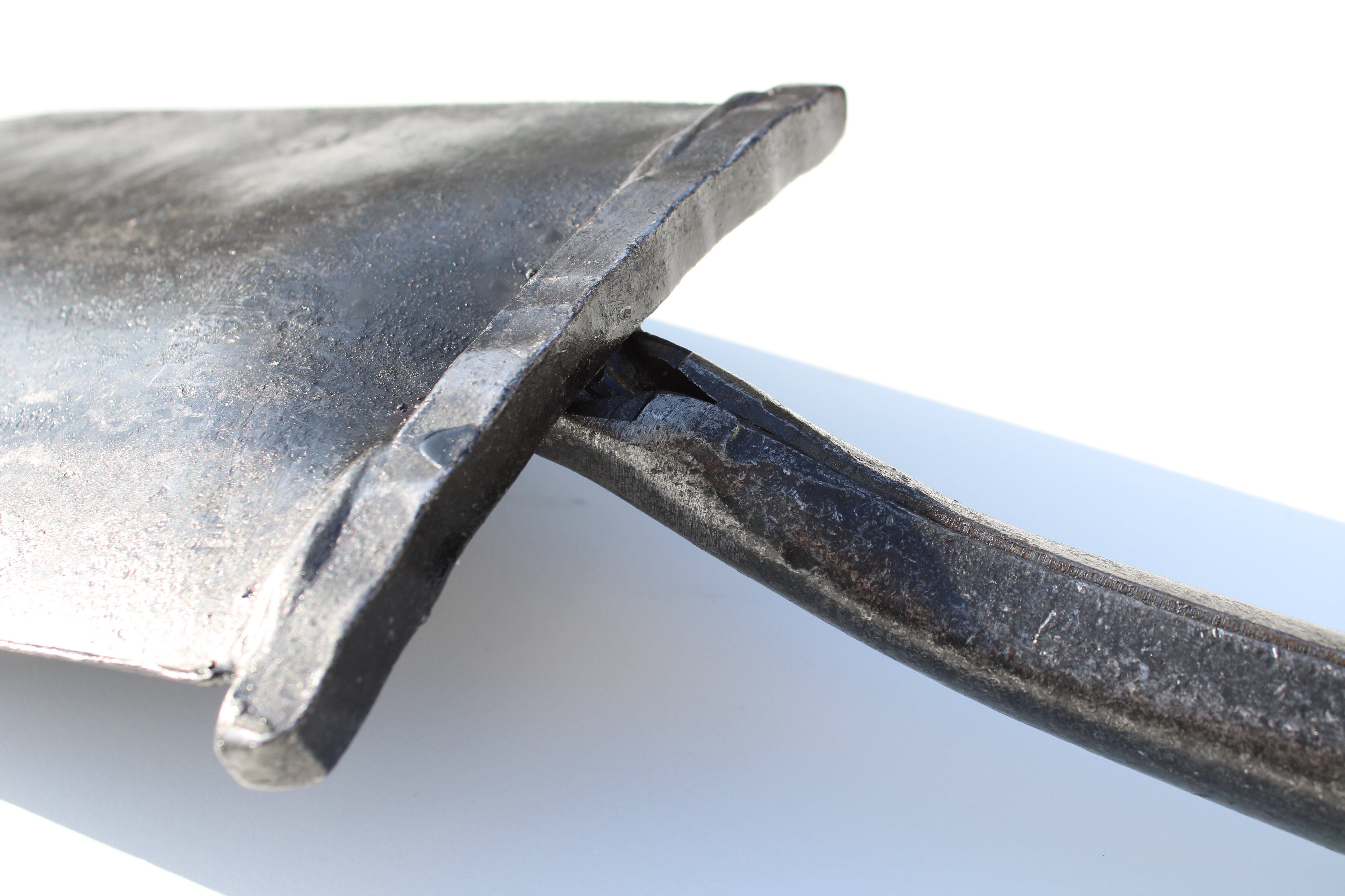 einem Stahl (aus "Englische und geschmiedet) (80 1770 Spitzspaten cm) Tritt Form" Nr. Eschen-T-Stiel mit Spaten Stück Krumpholz