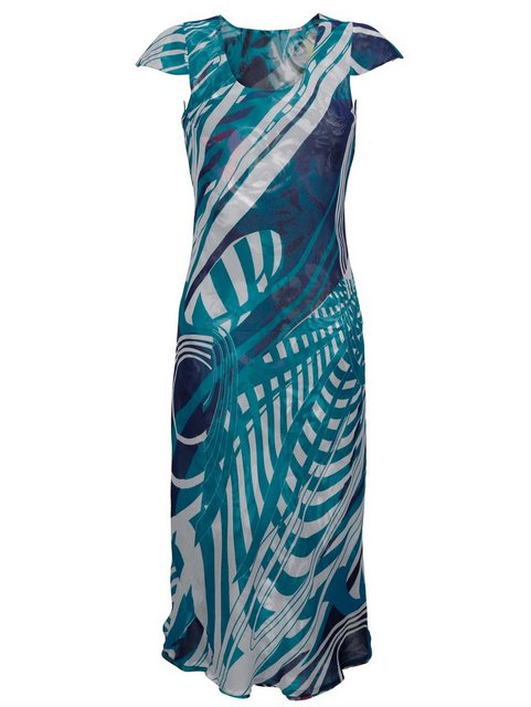 Paola Wendekleid mit Capärmel in blau
