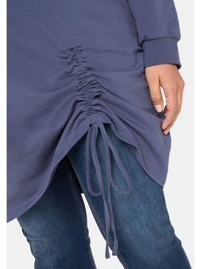 Sheego Shirtkleid Große Größen in Oversized-Form mit seitlicher Raffung